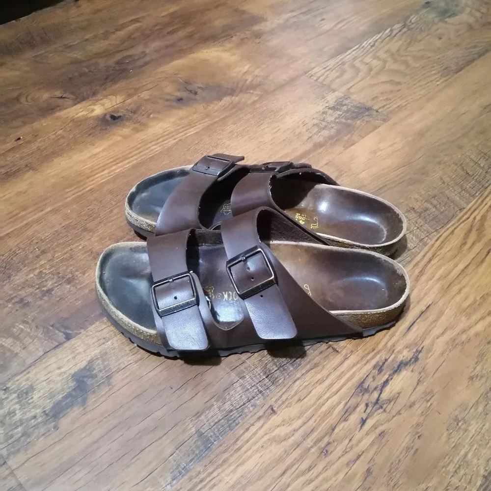 Birkenstock Arizona - Birko-Flor® (Unisex) Sandals Brown Size US‎ L10 M 8 EU 41